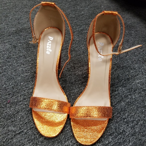 Shoes - Orange block heels